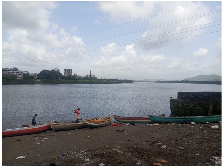 View of Ulhas River, west